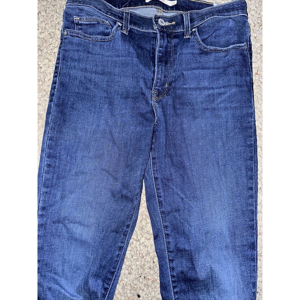 LEVI STRAUSS Womens Slimming Skinny Mid Rise  Size 29 Jeans Dark Wash Stretchy